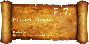 Pinkert Tivadar névjegykártya